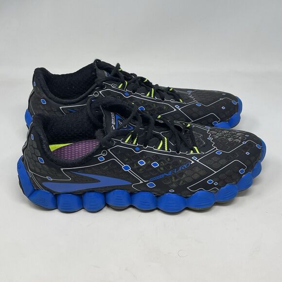 Brooks Neuro Shoes Mens 9 D Black Blue Walking Running Sneakers - Picture 3 of 15